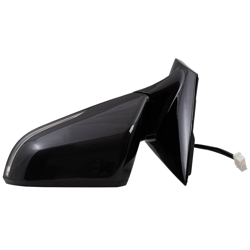 Brock Replacement Driver Side Power Mirror Heated Signal Blind Spot Detection Compatible with 15-17 Sonata