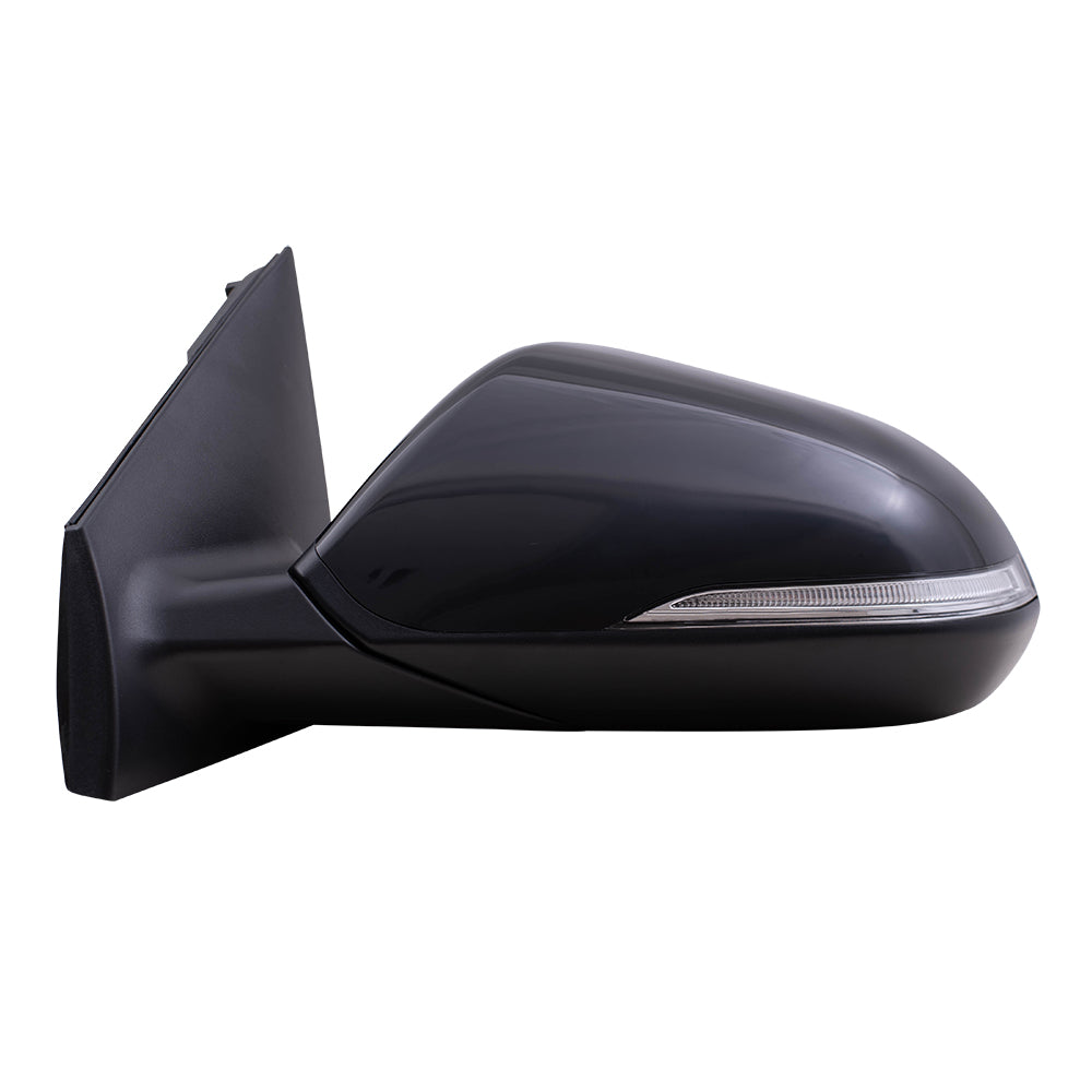 Brock Replacement Pair Set Power Side View Mirrors Heated w/ Turn Signal Compatible with 15-17 Sonata 87610C2010 87620C2010