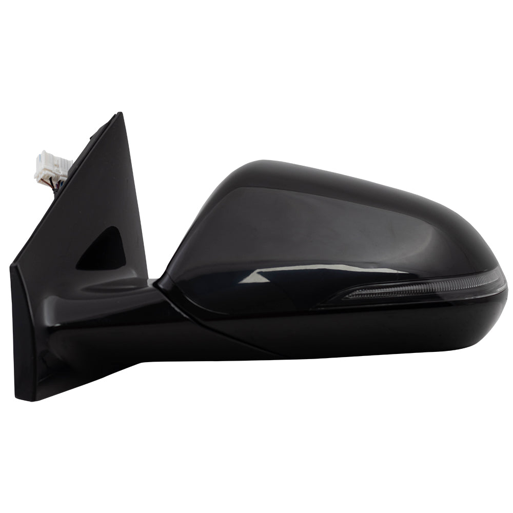 Brock Replacement Driver Power Gloss Mirror Heated with Signal Blind Spot Detection Compatible with 2018 2019 Sonata