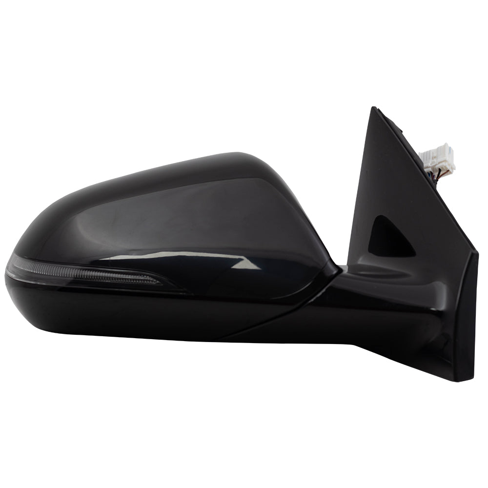 Brock Replacement Passenger Power Gloss Mirror Heated with Signal Blind Spot Detection Compatible with 2018 2019 Sonata
