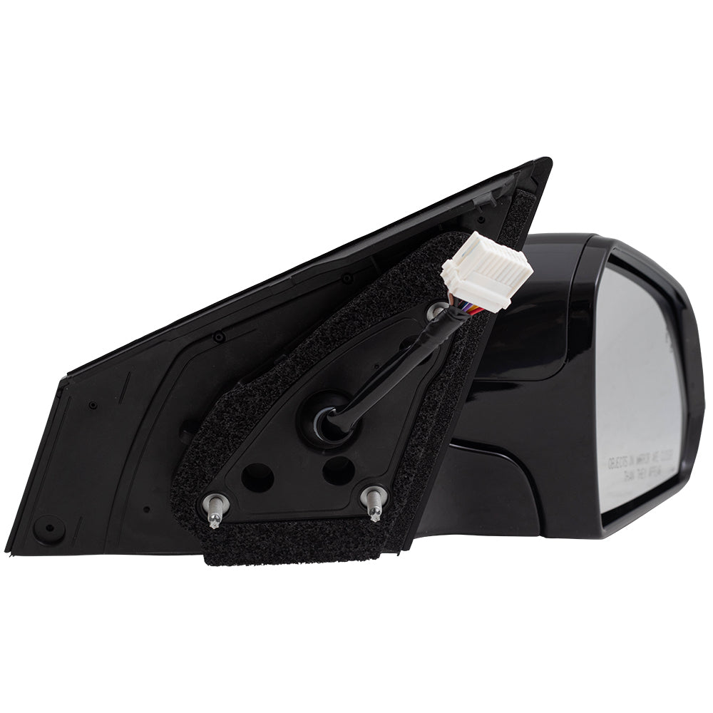 Brock Replacement Passenger Power Gloss Mirror Heated with Signal Blind Spot Detection Compatible with 2018 2019 Sonata
