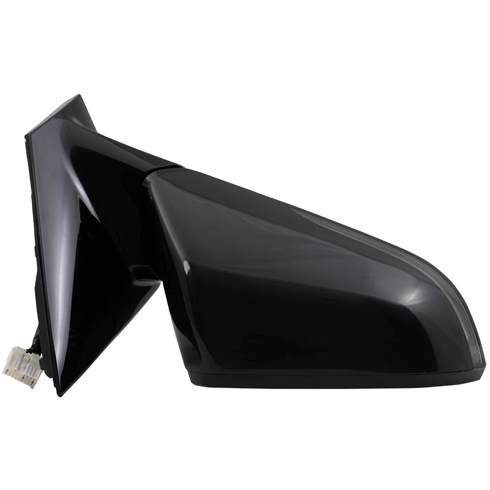 Brock Replacement Passenger Power Gloss Mirror Heated with Signal Blind Spot Detection Compatible with 2018 2019 Sonata
