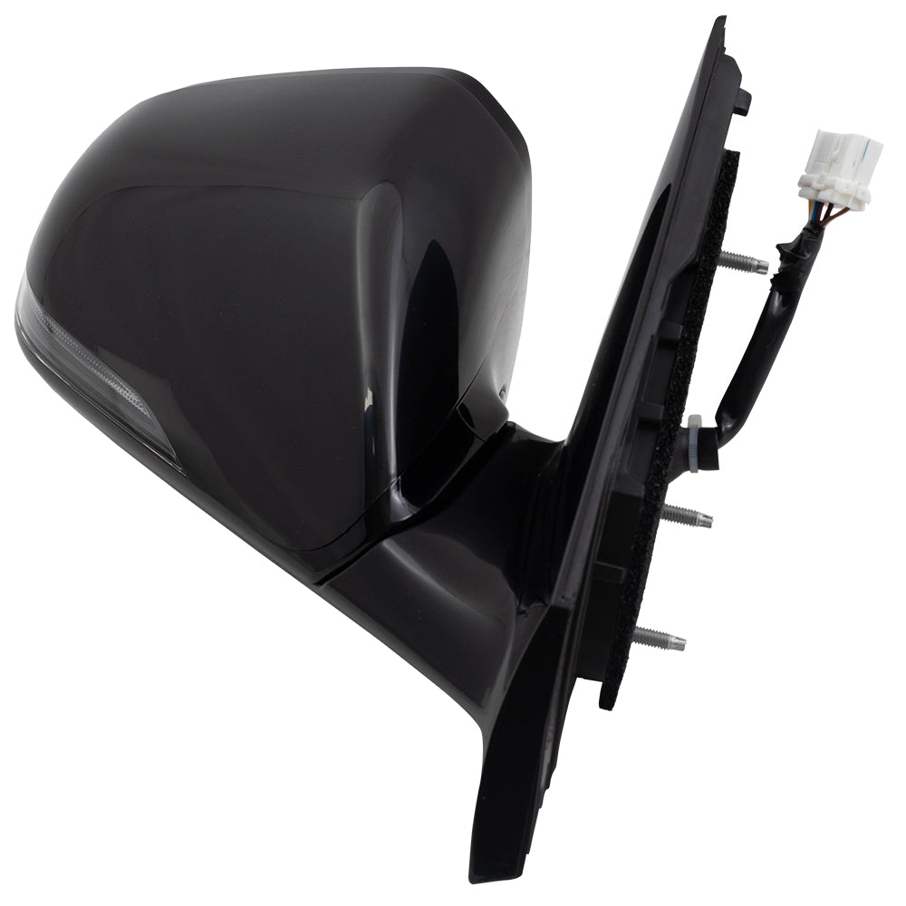 Brock Replacement Passenger Power Gloss Mirror Heated with Signal Blind Spot Detection Compatible with 2018 2019 Sonata