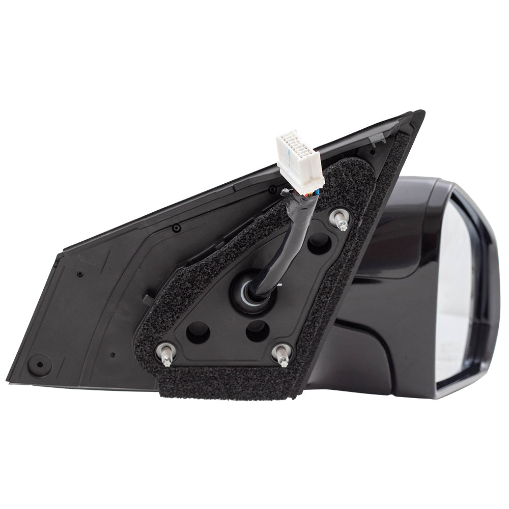 Brock Replacement Passenger Power Gloss Mirror Heated with Signal Memory Blind Spot Detection Compatible with 2018 2019 Sonata