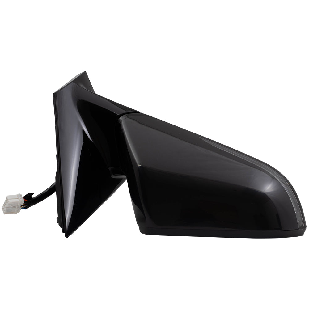 Brock Replacement Passenger Power Gloss Mirror Heated with Signal Memory Blind Spot Detection Compatible with 2018 2019 Sonata