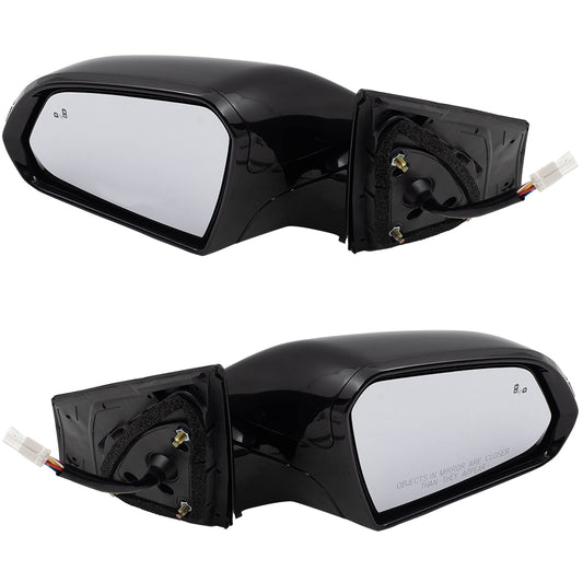 Brock Replacement Set Power Mirrors Heated with Signal Memory Blind Spot Detection Compatible with 2015 2016 2017 Sonata