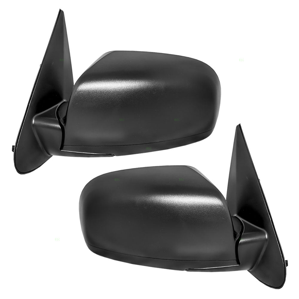 Set of Side View Power Mirrors Heated Textured for 07-12 Hyundai Santa Fe SUV