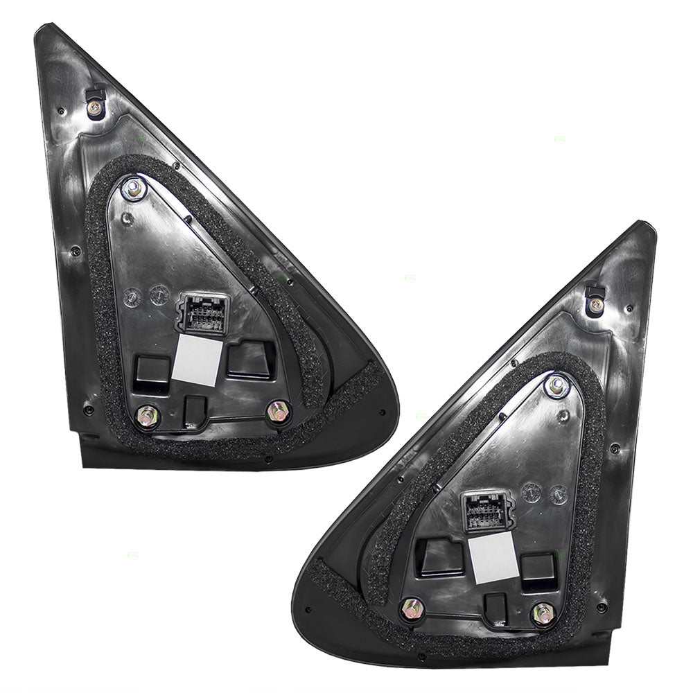 Set of Side View Power Mirrors Heated Textured for 07-12 Hyundai Santa Fe SUV