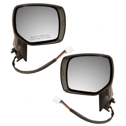 Brock Replacement Driver and Passenger Power Side View Mirrors Heated Compatible with 2014-2017 Forester 91036SG321 91036SG331