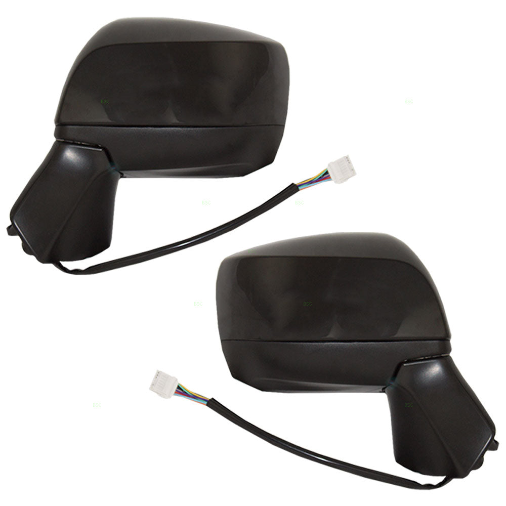 Brock Replacement Driver and Passenger Power Side View Mirrors Heated Compatible with 2014-2017 Forester 91036SG321 91036SG331