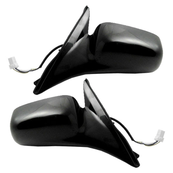 Brock Replacement Driver and Passenger Power Side View Mirrors Heated Compatible with 99-03 Galant MR788214 MR788222