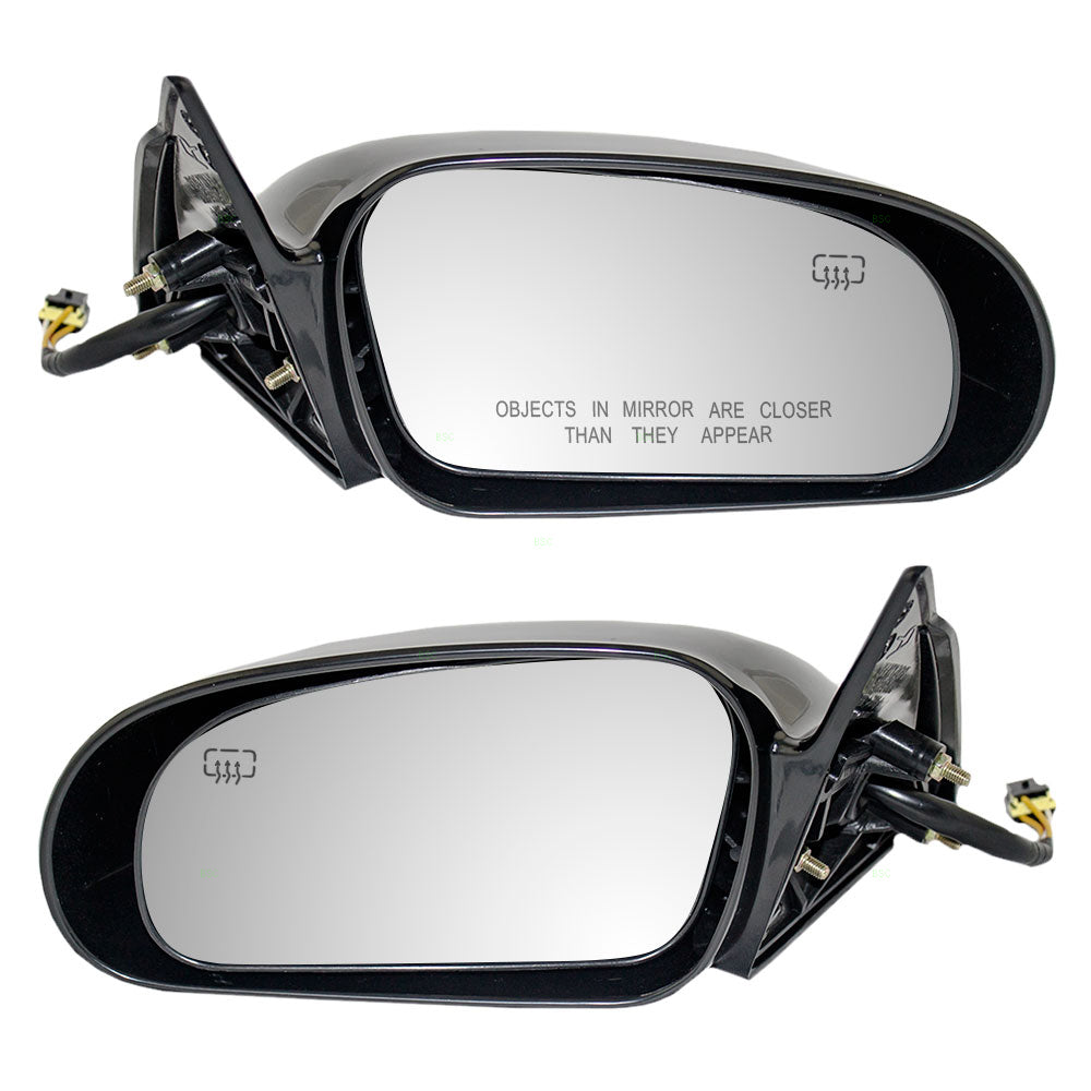 Brock Replacement Driver and Passenger Power Side View Mirror Heated Compatible with 95-99 Eclipse MR245294 MR245303