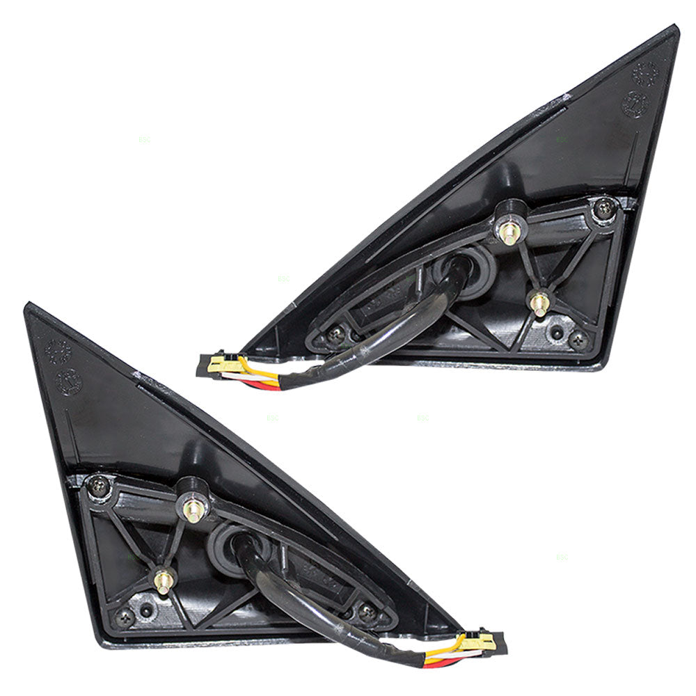 Brock Replacement Driver and Passenger Power Side View Mirror Heated Compatible with 95-99 Eclipse MR245294 MR245303