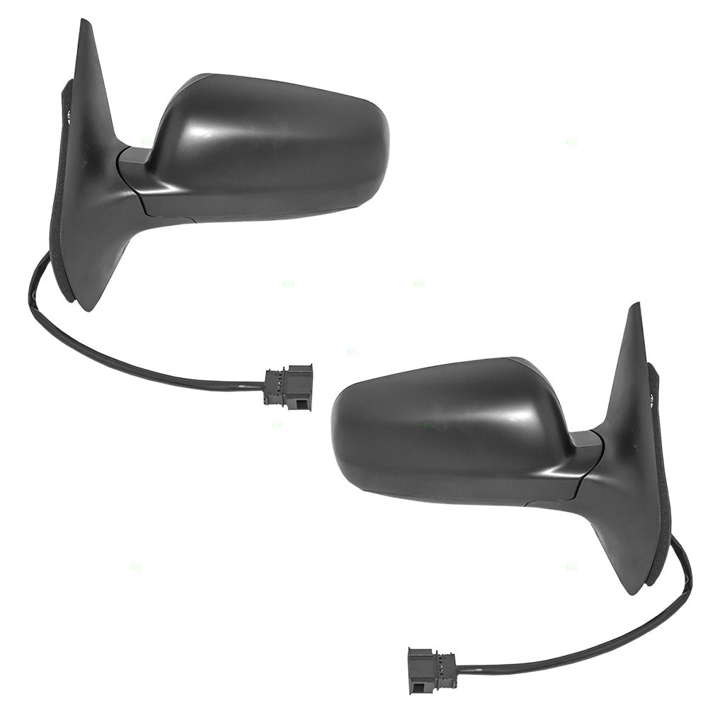 Brock Replacement Driver and Passenger Side Power Mirrors Paint to Match Black with Heat and Blue Glass without Memory Compatible with 1999-2005 A4 1999-2007 Golf 1J1857507D01C 1J1857508K01C
