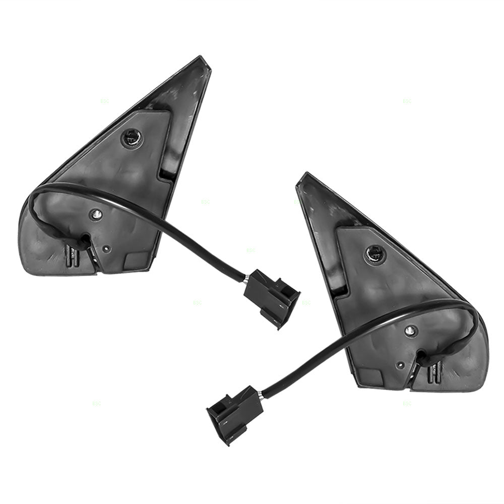 Brock Replacement Driver and Passenger Side Power Mirrors Paint to Match Black with Heat and Blue Glass without Memory Compatible with 1999-2005 A4 1999-2007 Golf 1J1857507D01C 1J1857508K01C