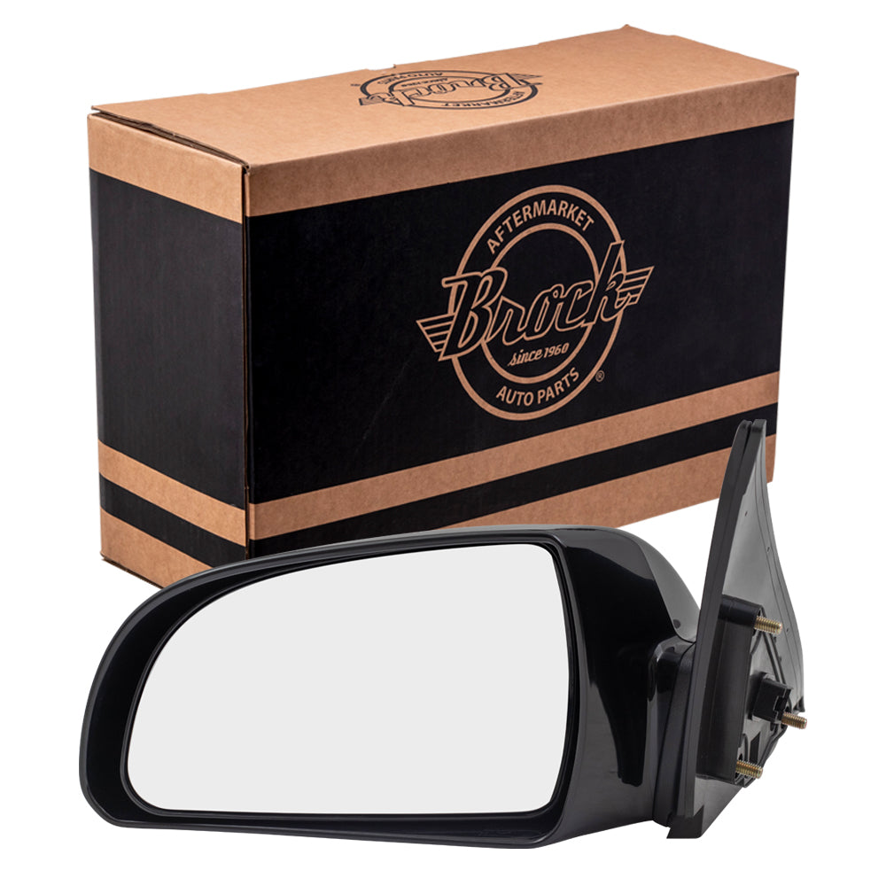 Brock Aftermarket Replacement Driver Left Power Mirror Paint to Match Black With Heat Compatible With 2006-2010 Hyundai Sonata