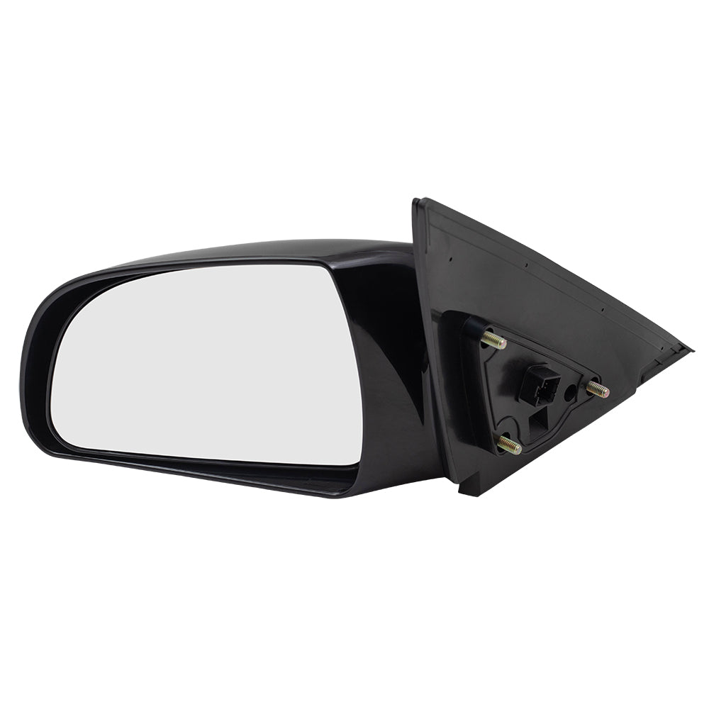 Brock Aftermarket Replacement Driver Left Passenger Right Power Mirror Set Paint to Match Black With Heat Compatible With 2006-2010 Hyundai Sonata