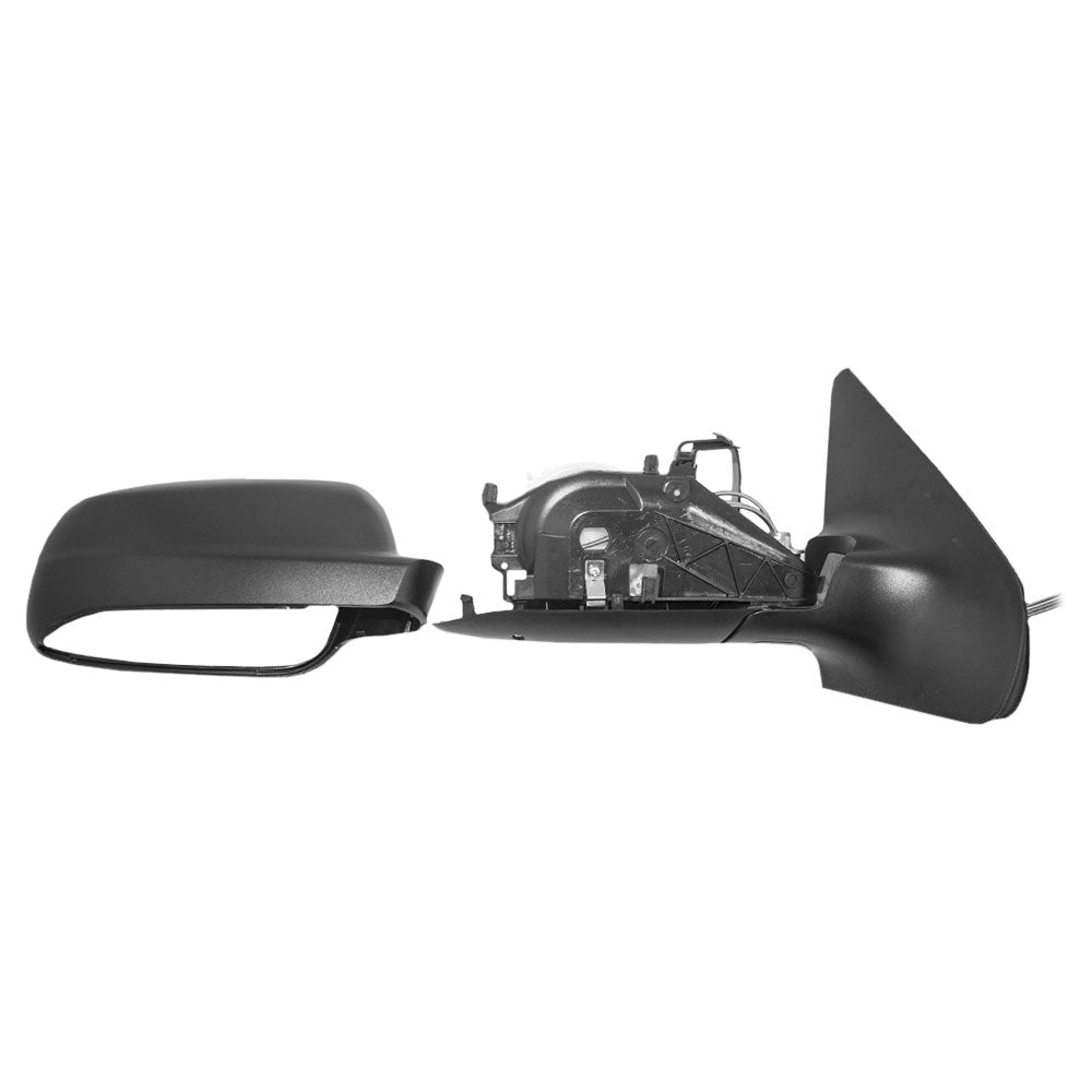 Brock Replacement Passenger Side Manual Remote Mirror Paint to Match Black with Blue Tinted Glass without Heat Compatible with 1999-2007 Golf 1999-2005 A4 1J1-857-508-P01C