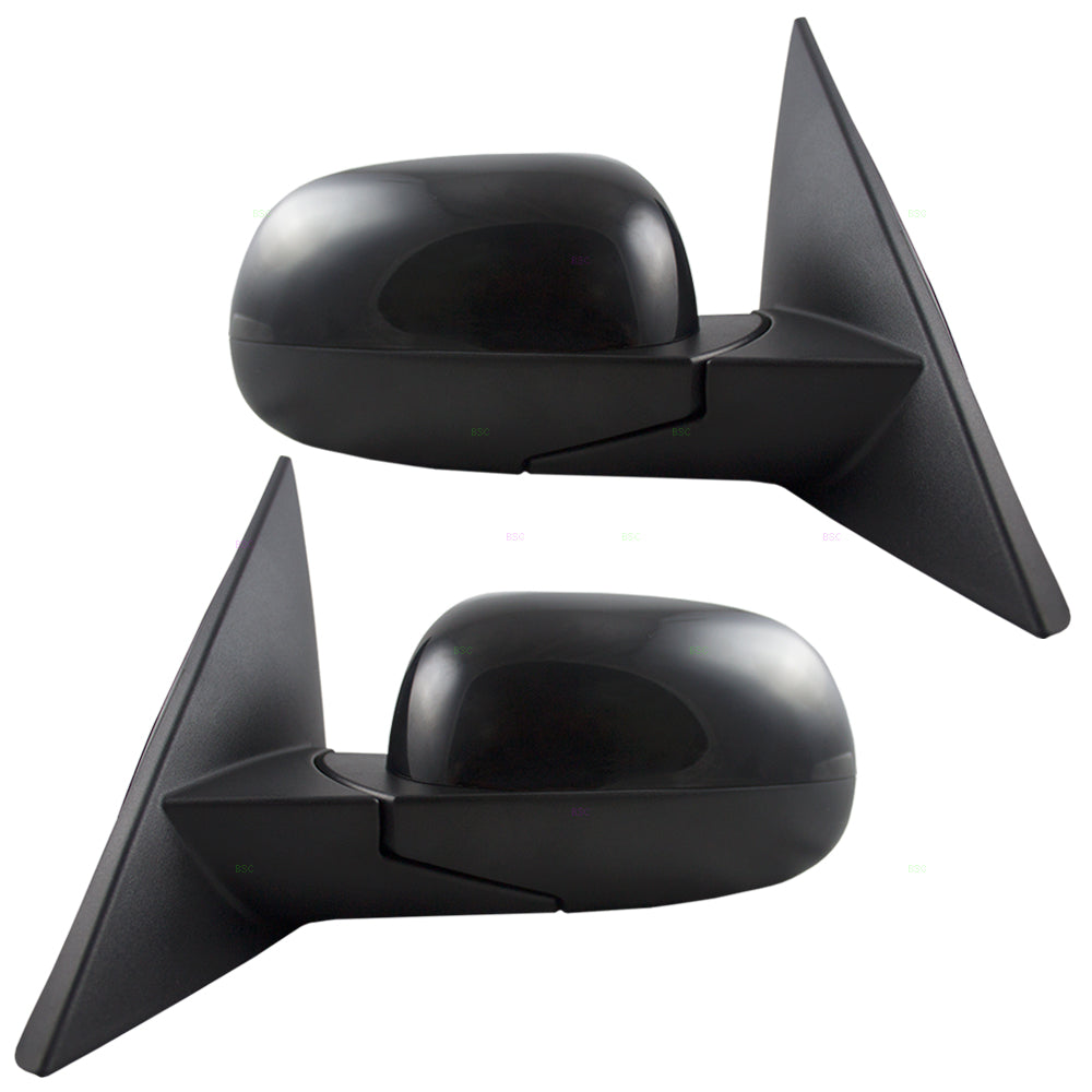 Brock Replacement Pair Set Power Side View Mirrors w/ Covers Compatible with Soul 87610 B2500 87620 B2500