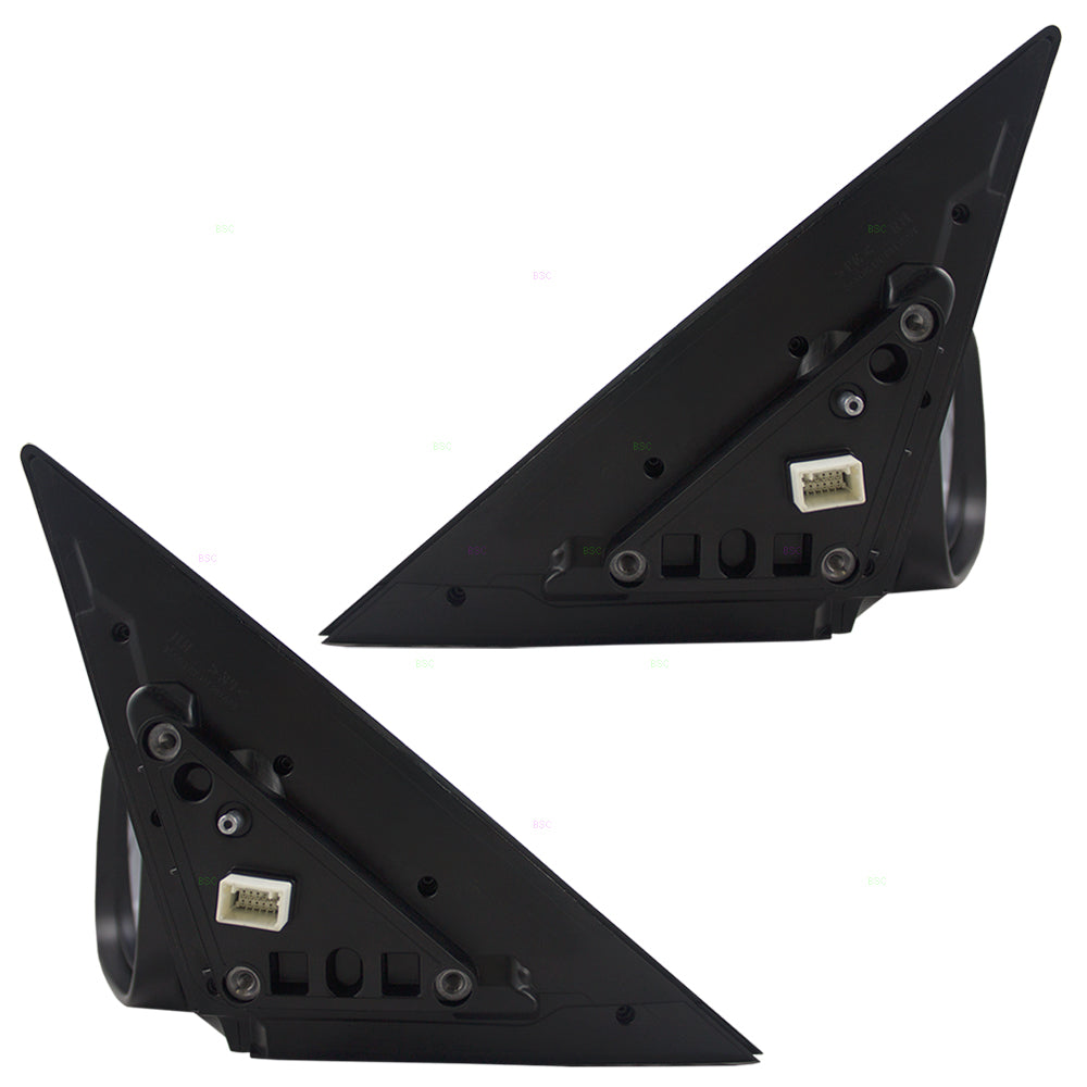Brock Replacement Pair Set Power Side View Mirrors w/ Covers Compatible with Soul 87610 B2500 87620 B2500