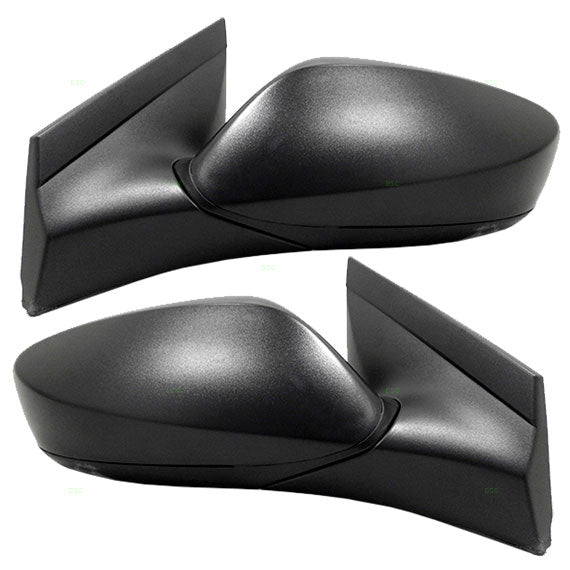 Brock Replacement Pair Set Power Side View Mirrors Textured Compatible with Accent 87610-1R250 87620-1R250