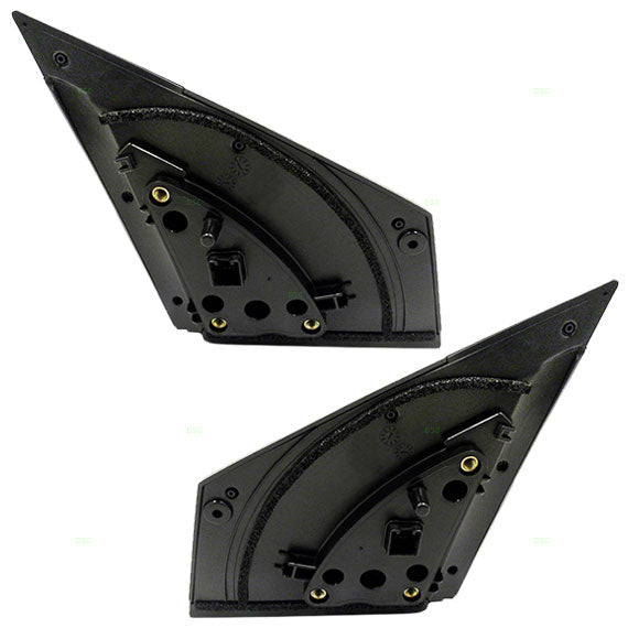 Brock Replacement Pair Set Power Side View Mirrors Textured Compatible with Accent 87610-1R250 87620-1R250