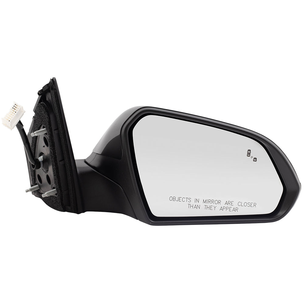 Brock Replacement Pair Set Power Side View Mirrors w/ Blind Spot Detection fits 2018 Sonata replaces HY1320237 HY1321237 87610C2620 87620C2580