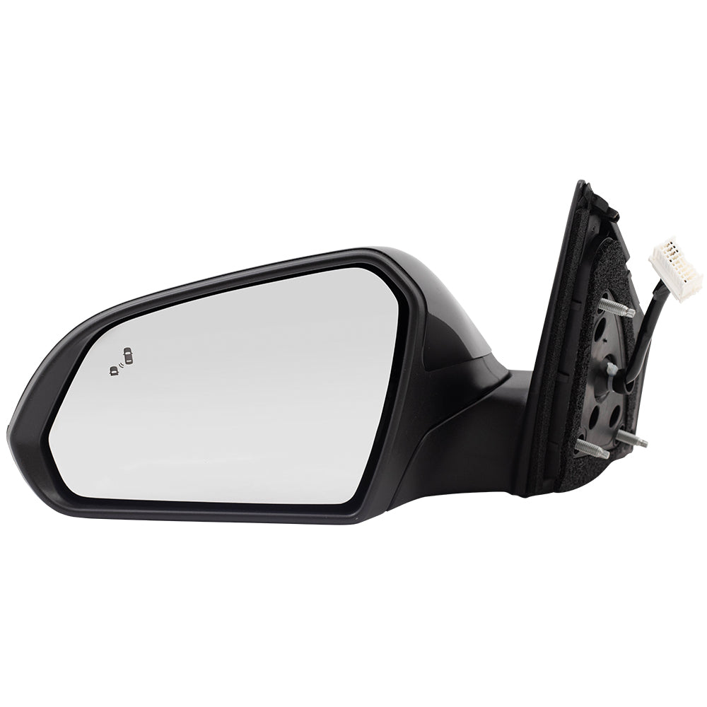 Brock Replacement Drivers Power Side View Mirror w/ Blind Spot Detection fits 2018 Sonata replaces HY1320237 87610C2620
