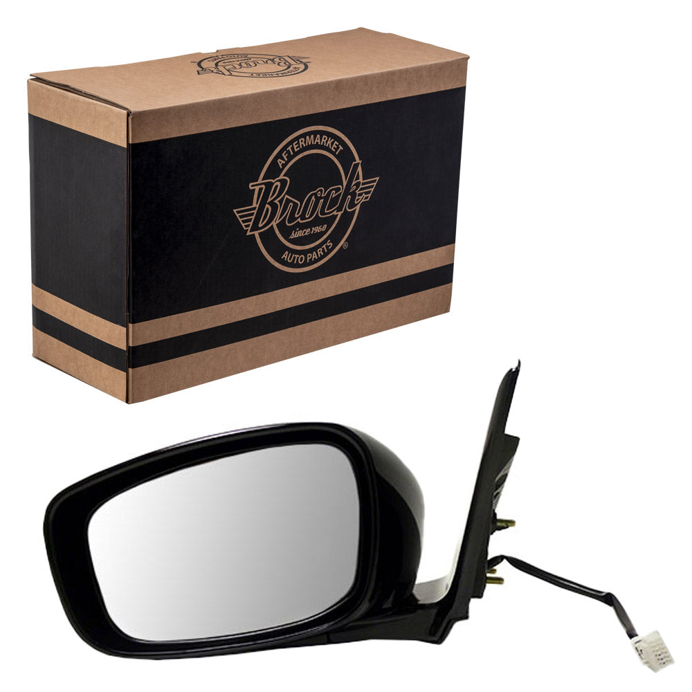 Brock Replacement Drivers Power Side View Mirror Smooth Compatible with 09-13 G37 Sedan 96302-1NC2A
