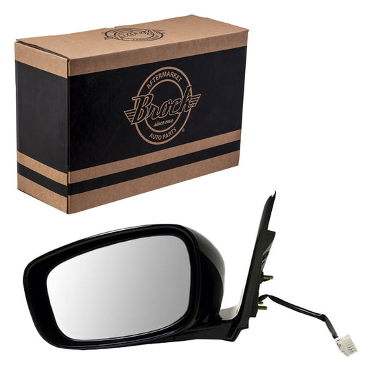 Brock Replacement Drivers Power Side View Mirror Smooth Compatible with 09-13 G37 Sedan 96302-1NC2A