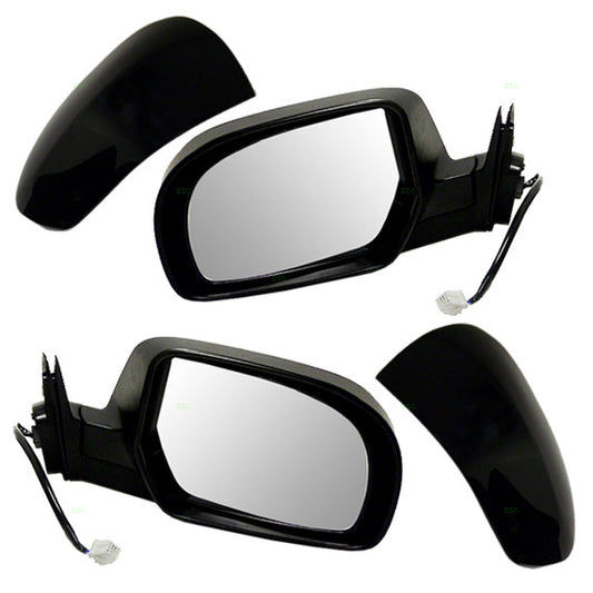 Brock Replacement Driver and Passenger Power Side View Mirrors with Smooth & Textured Covers Compatible with 2011-2014 Legacy Outback 91036AJ13A 91036AJ12B