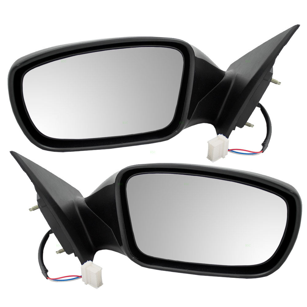 Brock Replacement Driver and Passenger Power Side View Mirrors Ready-to-Paint Compatible with 2011-2014 Sonata 876103Q000 876203Q000