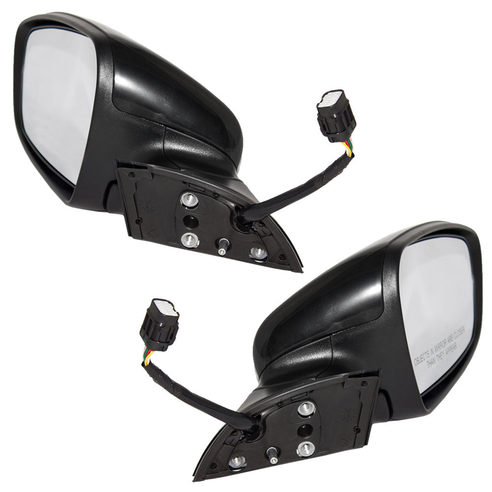 Brock Replacement Pair Set Power Side View Mirrors Heated Signal Puddle Lamp Power Folding Compatible with Forte & Forte5 87610A7280 87620A7280
