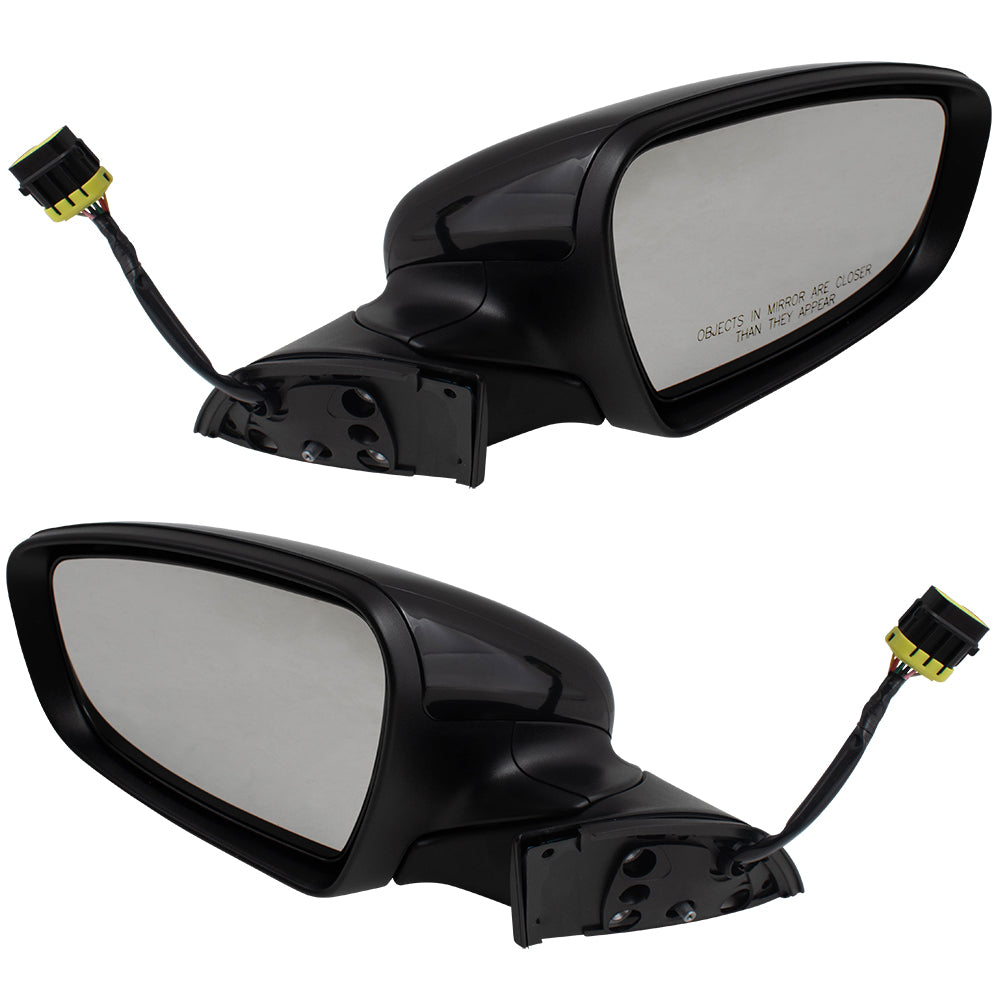 Brock Replacement Pair Set Power Folding Side View Mirrors Heated Signal Puddle Lamp Compatible with 2017 2018 Forte Forte5 87610B0030 87620B0030 KI1320214 KI1321214 128-65397L 128-65396R