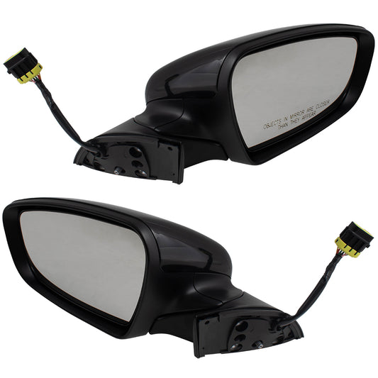 Brock Replacement Pair Set Power Folding Side View Mirrors Heated Signal Puddle Lamp Compatible with 2017 2018 Forte Forte5 87610B0030 87620B0030 KI1320214 KI1321214 128-65397L 128-65396R