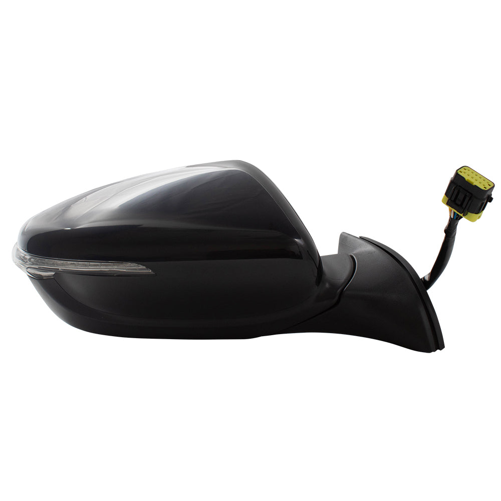 Brock Replacement Pair Set Power Folding Side View Mirrors Heated Signal Puddle Lamp Compatible with 2017 2018 Forte Forte5 87610B0030 87620B0030 KI1320214 KI1321214 128-65397L 128-65396R