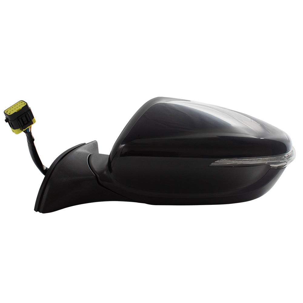 Brock Replacement Drivers Power Folding Side View Mirror Heated Signal Puddle Lamp Compatible with 2017 2018 Forte Forte5 87610 B0030 KI1320214 128-65397L