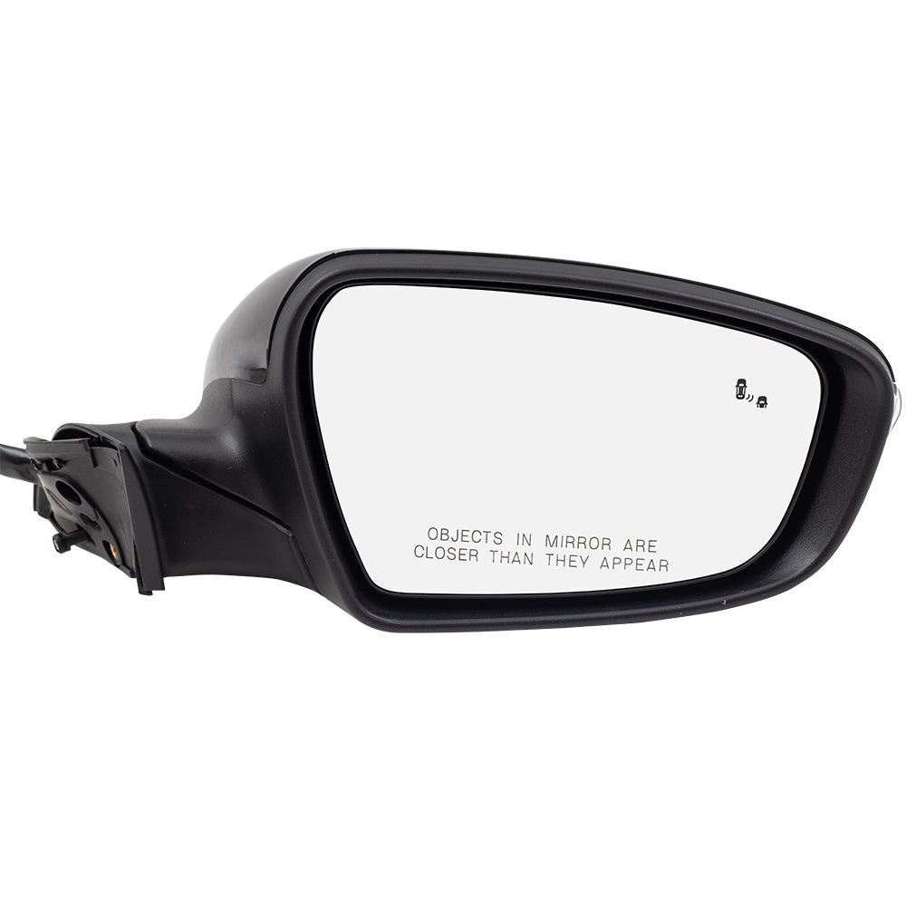 Brock Replacement Side View Mirror Compatible with 2017-2018 Forte Forte5 Passenger Power Folding Heated Signal Puddle Lamp Blind Spot Detection 87610B0040