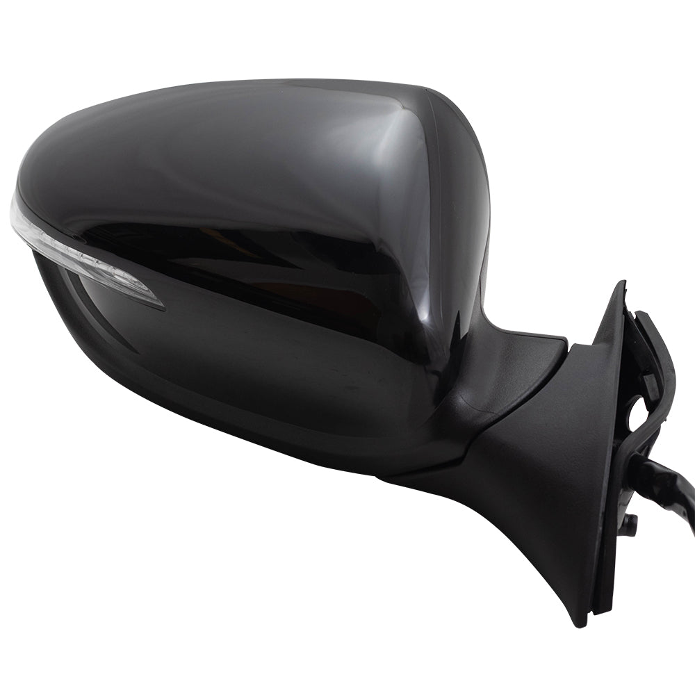 Brock Replacement Side View Mirror Compatible with 2017-2018 Forte Forte5 Passenger Power Folding Heated Signal Puddle Lamp Blind Spot Detection 87610B0040