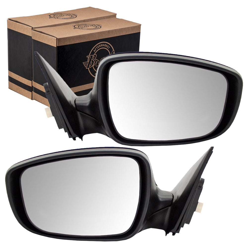 Brock Replacement Pair Set Power Side View Mirrors Heated Signal Compatible with Elantra 876103Y000 876203Y000