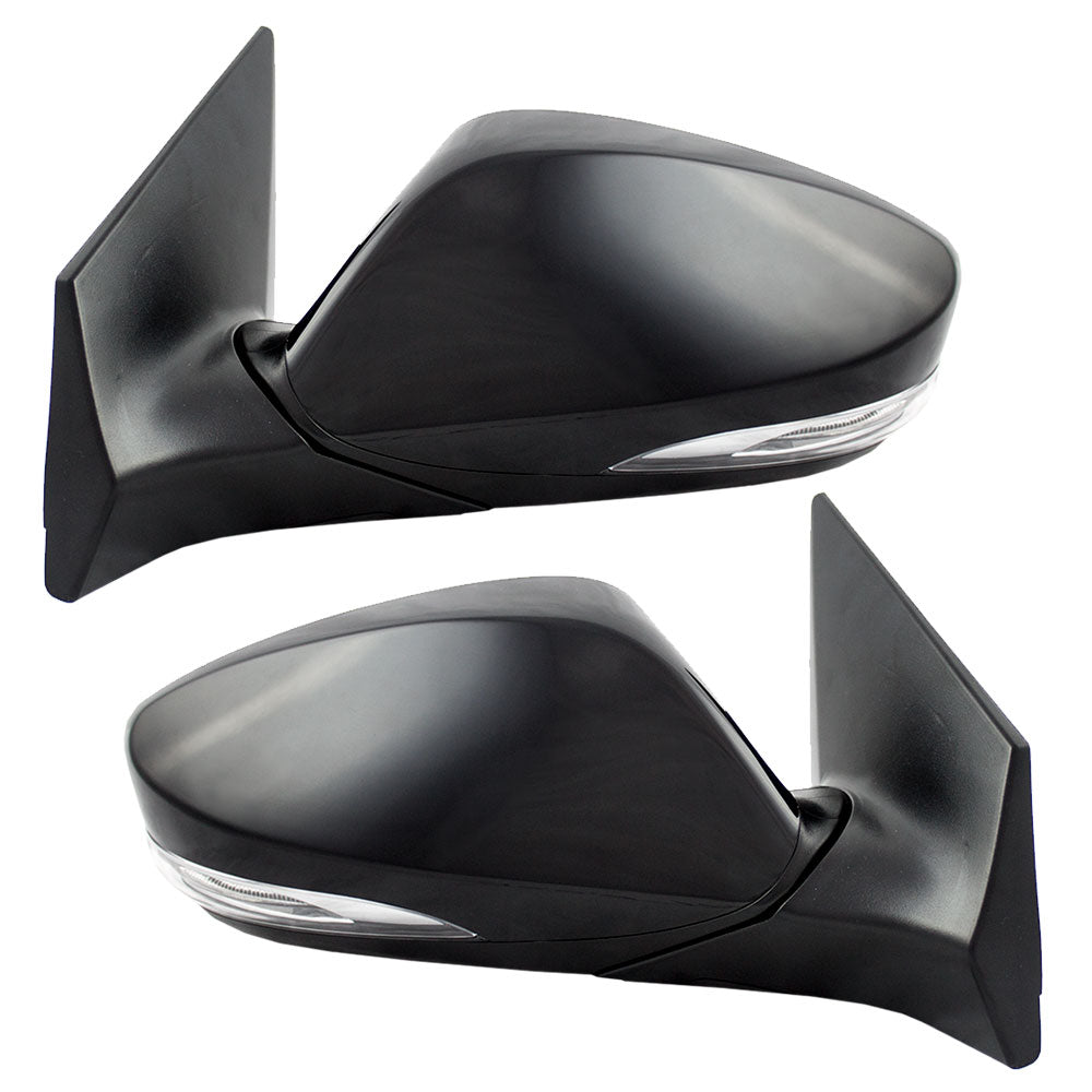 Brock Replacement Pair Set Power Side View Mirrors Heated Signal Compatible with Elantra 876103Y000 876203Y000