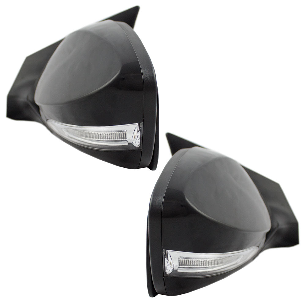 Brock Replacement Pair Set Power Side View Mirrors Heated Signal Compatible with Elantra 876103Y000 876203Y000