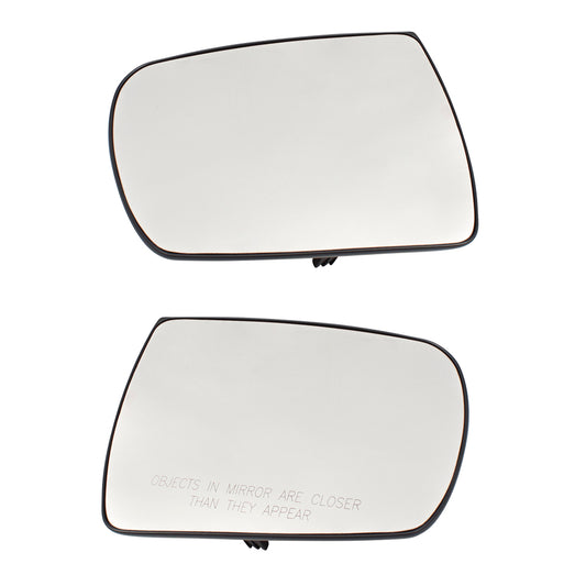 Brock Replacement Pair Set of Side View Mirror Glass & Bases Left + Right Replacement for 11-15 Sorento 876111U000 876211U000 4349 5421