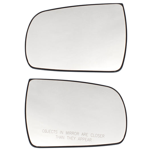 Brock Replacement Pair Set of Side View Mirror Glass & Bases Heated Replacement for 11-15 Sorento 876111U100 876111U200 876211U100 876211U200