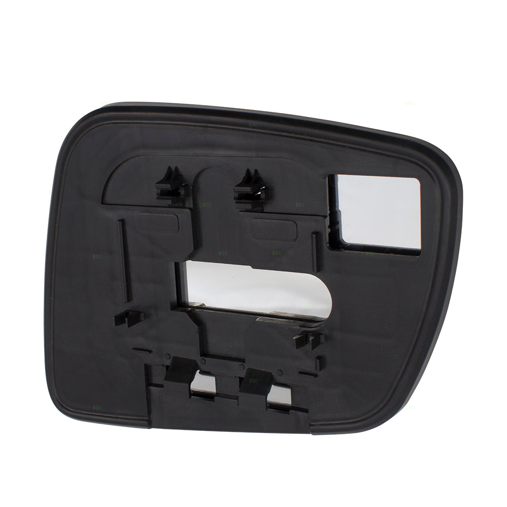 Brock Replacement for Pair Set Side View Mirror Glass & Bases Compatible with 08-14 Lancer 7632A635 7632A636