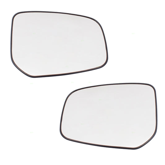Brock Replacement for Pair Set Side Mirror Glass & Bases Compatible with 14-18 Mirage 17-18 Mirage G4 4620 5651 7632B599 7632B600