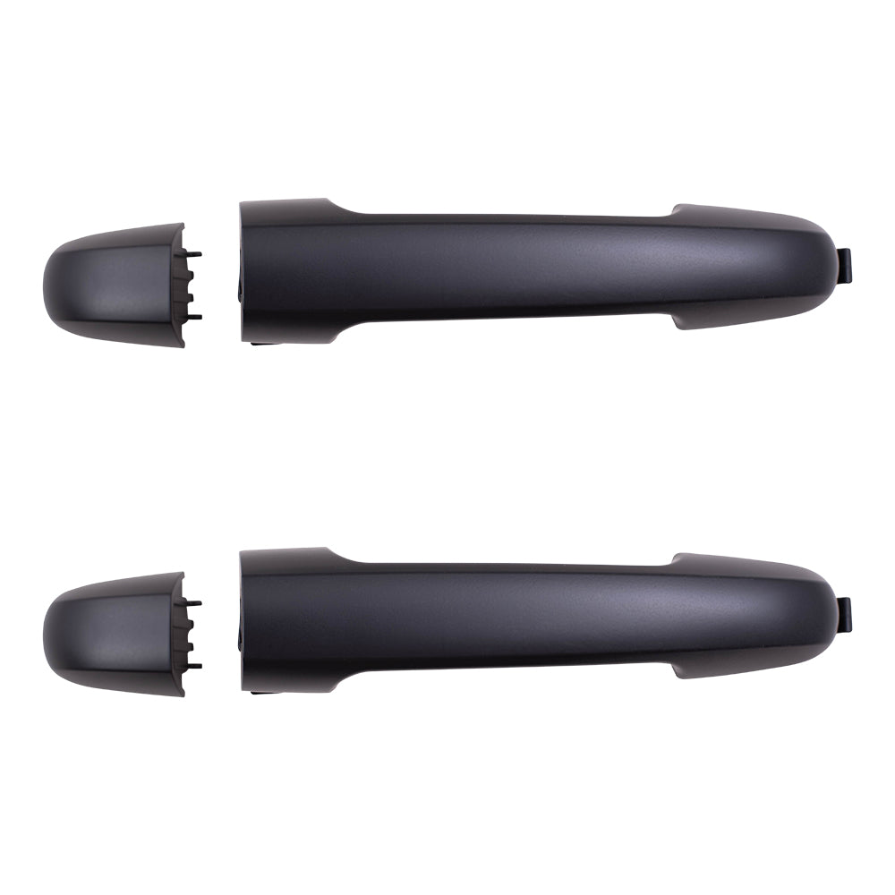Brock Replacement Pair Set Rear Outside Exterior Door Handles Compatible with Sonata 83652-3K010 82651-3K020