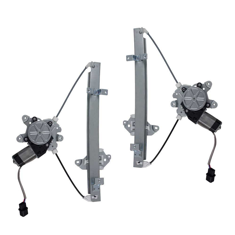 04-07 Mitsubishi Lancer Sedan Set of Rear Power Window Lift Regulators & Motors