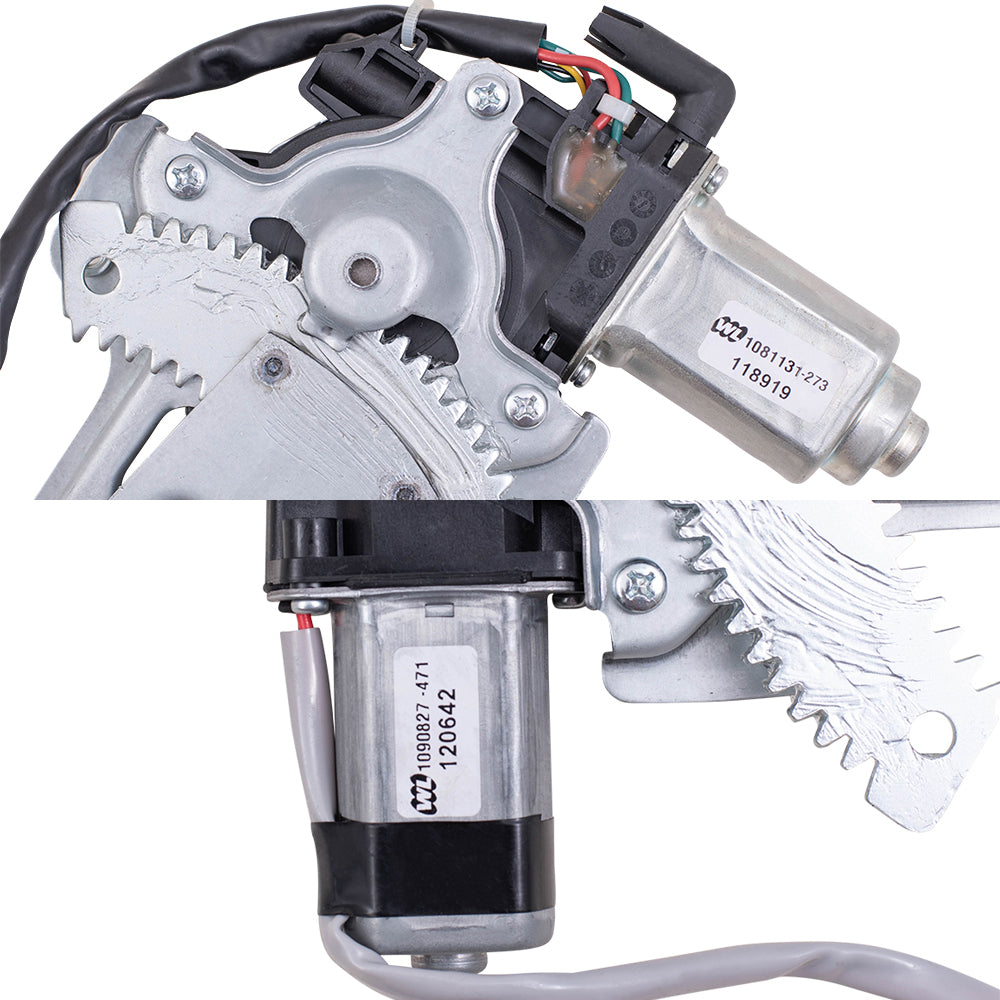 Brock Replacement Front & Rear Driver Side Power Window Regulators W/Motor Set Compatible with 2008-2011 Lancer Built to 2/11 08-11 Lancer Evolution Built to 2/11 09-11 Lancer Sportback Built to 2/11