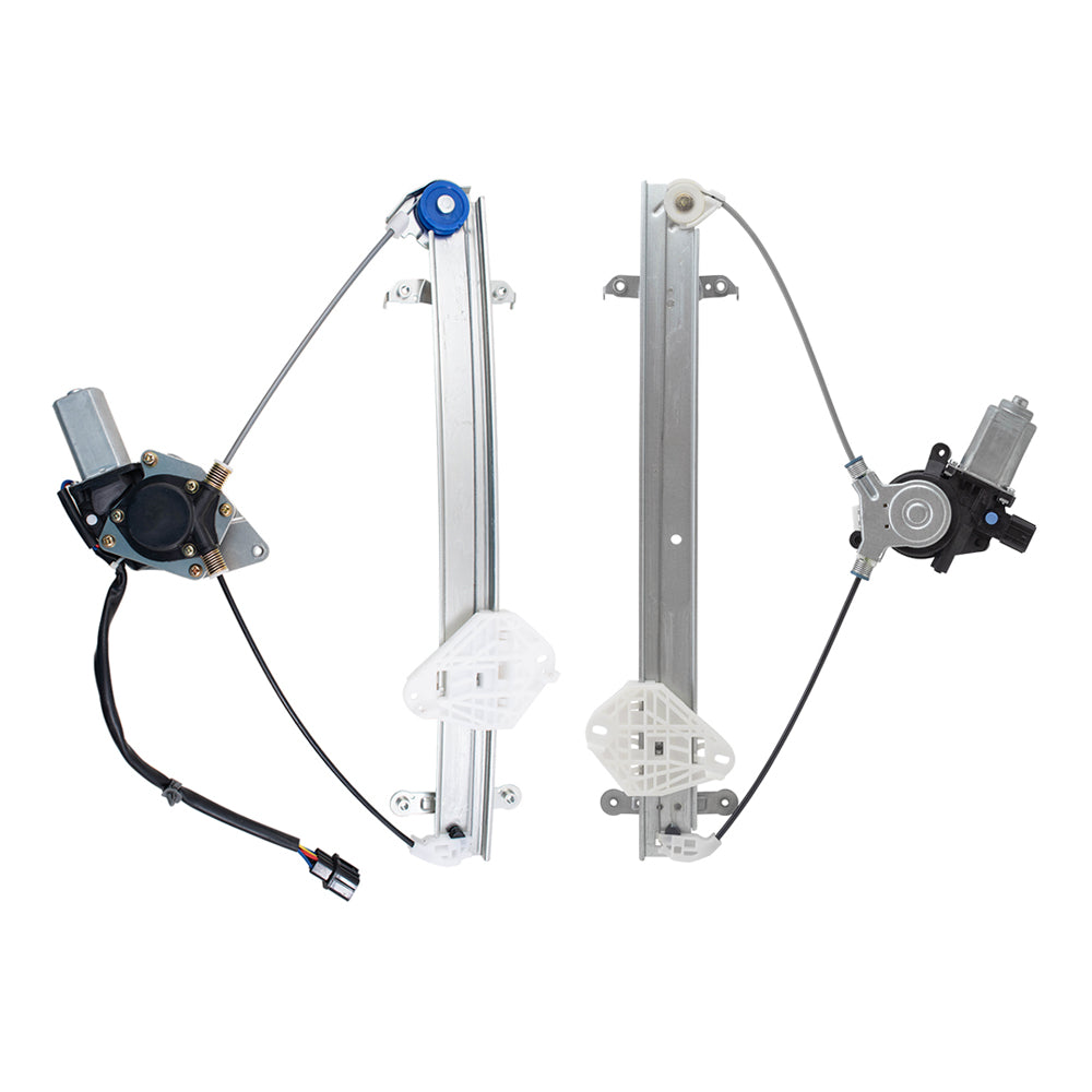 Brock Replacement Front Driver and Passenger Power Window Regulators with Motor Compatible with 2010-2014 Subaru Legacy EXCEPT 2.5i/2.5i Limited